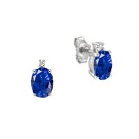 Orecchini Sartorello Gioielli Donna in Oro bianco Zaffiro 0.97 Ct OR-0586-2-1-FP35-4-Z-OV-N6X4-G-SI - OR-0586-2-1-FP35-4-Z-OV-N6X4-G-SI